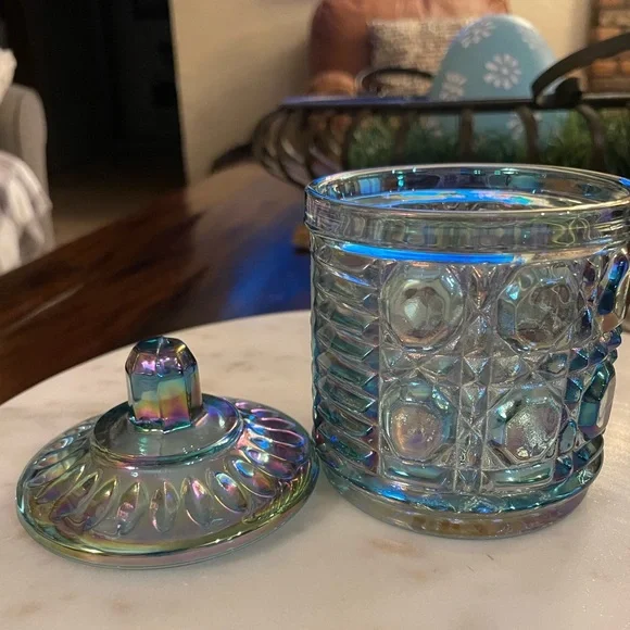 Vintage Indiana Glass Windsor Royal Brighton sugar bowl with a lid. - Picture 7 of 17